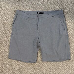 Travis Mathew Gray Flat Front Shorts